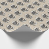 Papier Cadeau Peinture mastiff anglaise (Brindle) - Dog Art (Coin)