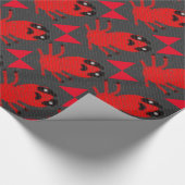 Papier Cadeau Peinture murale Brown Araignée Rouge, Art par Enfa (Coin)