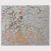 Papier Cadeau Peinture murale grise fissurée (Plat)