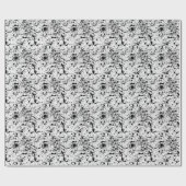 Papier Cadeau Peinture noire et blanche (Plat)