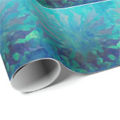 Papier Cadeau Peinture numérique de cercle de dauphin du © P (Coin rond)