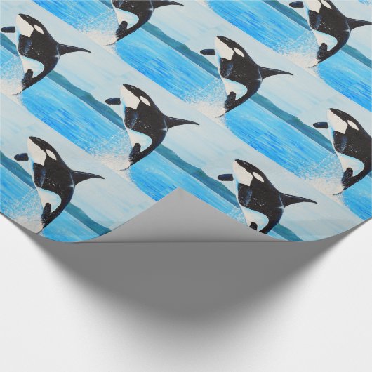 Papier Cadeau Peinture Orca (Coin)