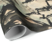 Papier Cadeau peinture paysage chinois.chinois, peinture, japona (Coin rond)