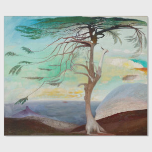 Papier Cadeau Peinture paysagère du Cèdre solitaire