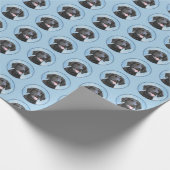 Papier Cadeau Peinture Retriever recouverte de boue - Art Chien  (Coin)