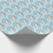 Papier Cadeau Peinture Sibérienne Husky Puppy - Art Chien origin (Coin)