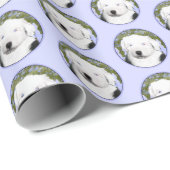 Papier Cadeau Peinture sur chiots pour chien de garde anglaise - (Coin rond)