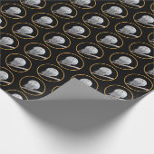 Papier Cadeau Peinture sur la Chouette neigeuse et la Lune - Art (Coin)