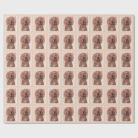 Papier Cadeau Peinture sur pilon rouge - jolie art original chie (Plat)