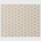 Papier Cadeau Peinture Terrier de Renard de fil - Cute Original  (Plat)