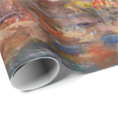 Papier Cadeau Peinture tropicale d'aquarium de poissons du monde (Coin rond)