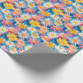 Papier Cadeau Peinture Whimsical d'aquarelle de marguerites joue (Coin)