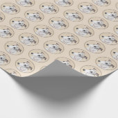 Papier Cadeau Peinture Whippet - Jolie art original chien (Coin)