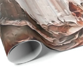 Papier Cadeau Peintures et reliefs à l'huile de pâte incorporée. (Coin rond)