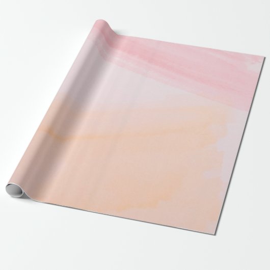 Papier Cadeau Peintures rose et orange (Déroulé)