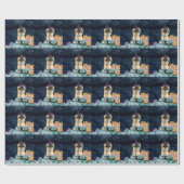 Papier Cadeau Pekingese Chien Halloween Camion Effrayant Nuit (Plat)