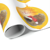 Papier Cadeau Pékinois Noël (Coin rond)