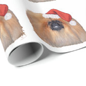 Papier Cadeau Pékinois Noël (Coin rond)