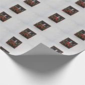Papier Cadeau Pelargonium Rouge Et Rose (Coin)
