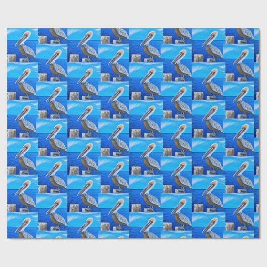 Papier Cadeau Pélican (Plat)