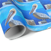 Papier Cadeau Pélican (Coin rond)
