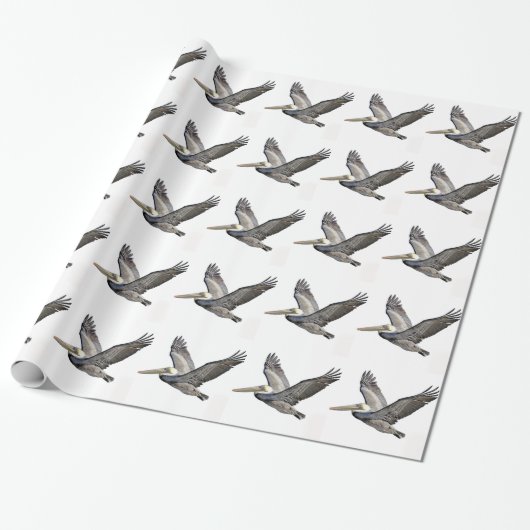 Papier cadeau Pélican (Déroulé)