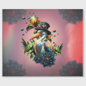 Papier Cadeau Pélican drôle avec casquette steampunk (Plat)