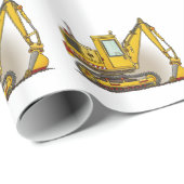 Papier Cadeau Pelle défonceuse (Coin rond)