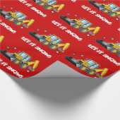 Papier Cadeau Pelle rétro : Laissez lui neiger : Bonnes fêtes ! (Coin)