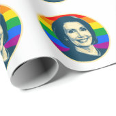 PAPIER CADEAU PELOSI LGBT BADING (Coin rond)