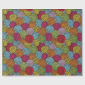 Papier Cadeau Pelotes de laine (Plat)