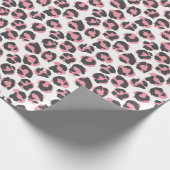 Papier Cadeau Pelure de léopard : Texture rose noire (Coin)