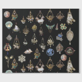 PAPIER CADEAU PENDENTIFS NAUTIQUES ANCIENS, BIJOUX, PIERRES, PER (Plat)