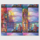 Papier Cadeau PENDRAGON Chevaliers médiévaux, Coucher de soleil (Plat)