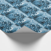 Papier Cadeau Pénecone bleu glacé primitif (Coin)