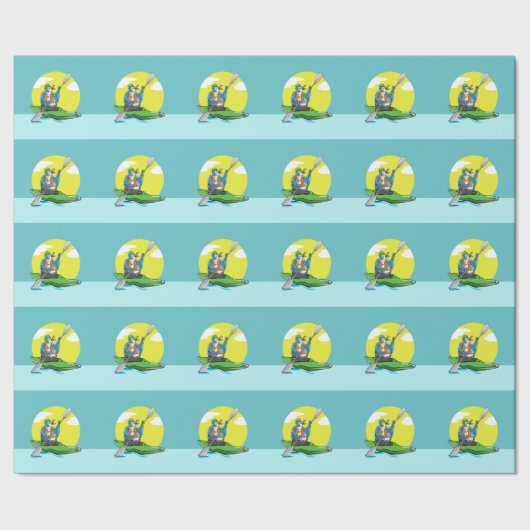 Papier Cadeau Penguin Kayaking (Couture)