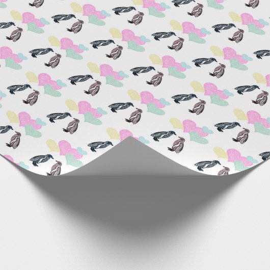 Papier Cadeau Penguin Love Chakra Heart Romantique Mandala (Coin)