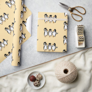 Papier Cadeau Penguin Meilleurs Amis Diplôme