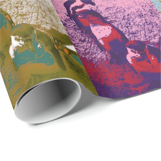 PAPIER CADEAU PENGUINS (Coin rond)