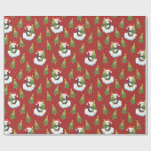 Papier Cadeau Penguins And Christmas Trees (Plat)