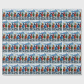 Papier Cadeau Penguins Ice Skating On an Arctic Lake (Plat)