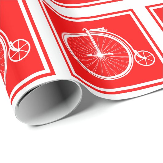 Papier Cadeau Penny Farthing High Wheeler (Coin rond)