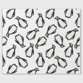 Papier Cadeau Penquin de Noël (Plat)