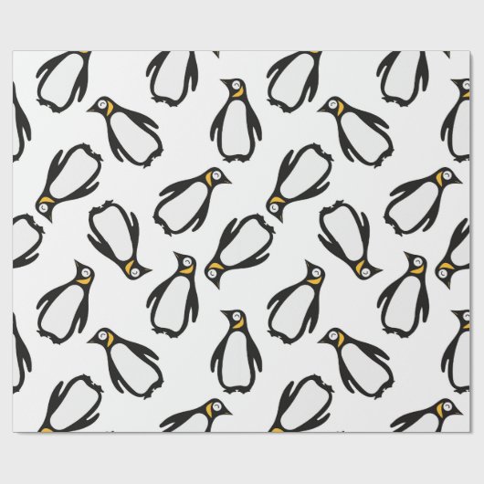 Papier Cadeau Penquin de Noël (Plat)