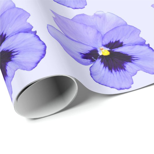 Papier Cadeau Pensée pourpre (Coin rond)