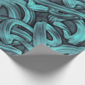 Papier Cadeau pensée profonde - noir et turquoise : (Coin)