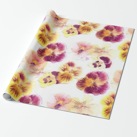 Papier Cadeau Pensée violette (Déroulé)