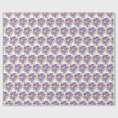 Papier Cadeau Pensées de printemps Pensée (Plat)