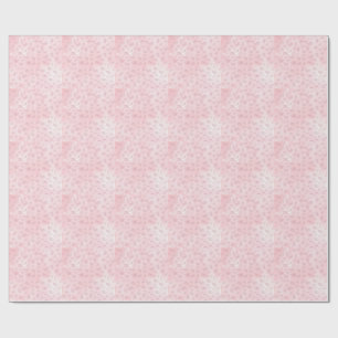 Papier Cadeau Pensez Motif Monogramme Aquarelle Rose