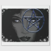 Papier Cadeau Pentacle de la Déesse (Plat)